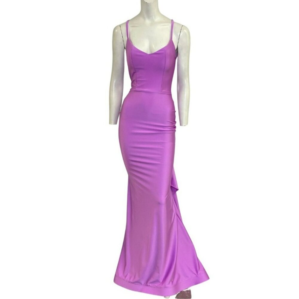 Jessica Angel 507 Open Back Form Fitting Gown Lilac Size XS NWT